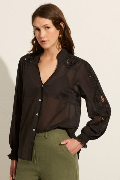 Adriana Blouse - Charcoal SIZE XS/6 ONLY