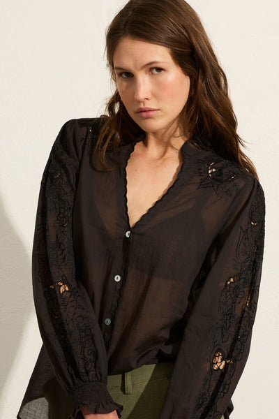 Adriana Blouse - Charcoal SIZE XS/6 ONLY