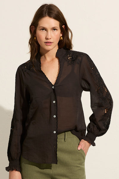 Adriana Blouse - Charcoal SIZE XS/6 ONLY