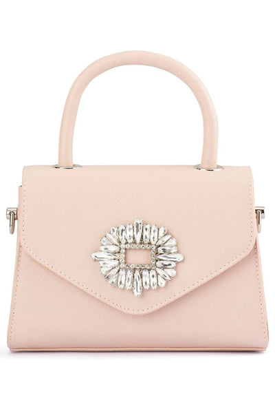 Alejandra Embellished Top Handle Bag - Blush