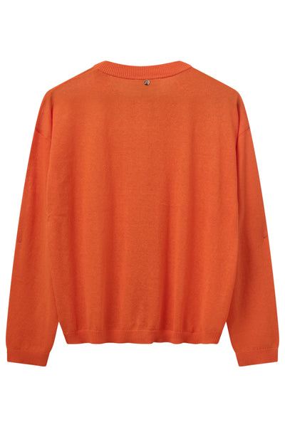 Alyce Linen Cardigan - Firecracker