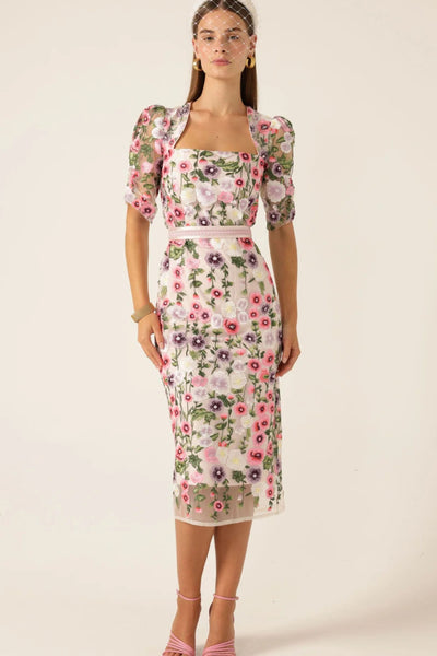 Alyssium Midi Dress - Mauve Floral