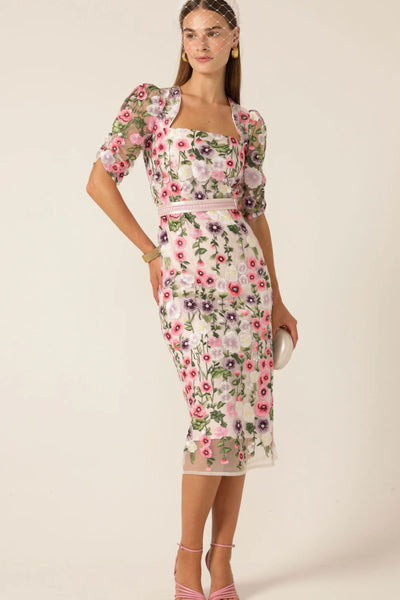 Alyssium Midi Dress - Mauve Floral