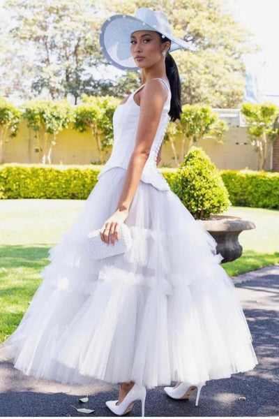 Ari Hotfix Pearl Clutch - White