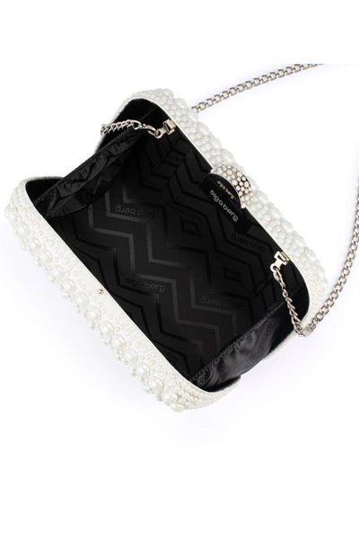Ari Hotfix Pearl Clutch - White