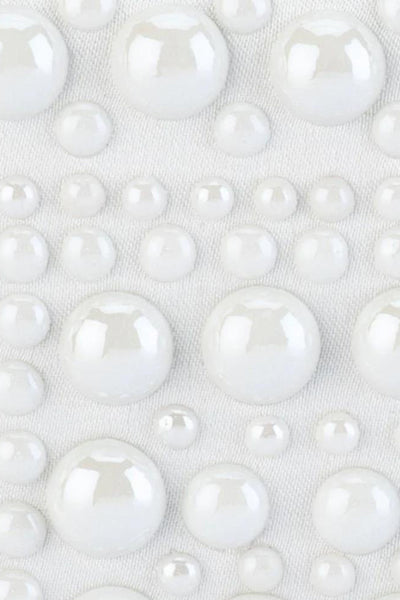 Ari Hotfix Pearl Clutch - White