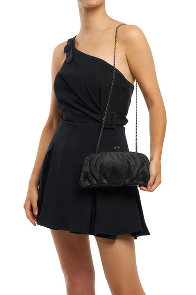 Aria Hotfix Frame Purse - Black