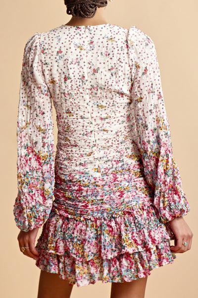 Beaded Mini Dress - Flora SIZE XL/14 ONLY