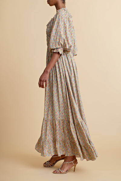 Boho Maxi Dress - Petite Flowers