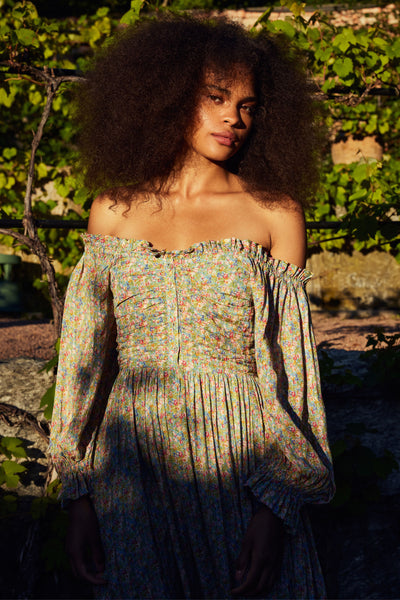 Boho Maxi Dress - Petite Flowers