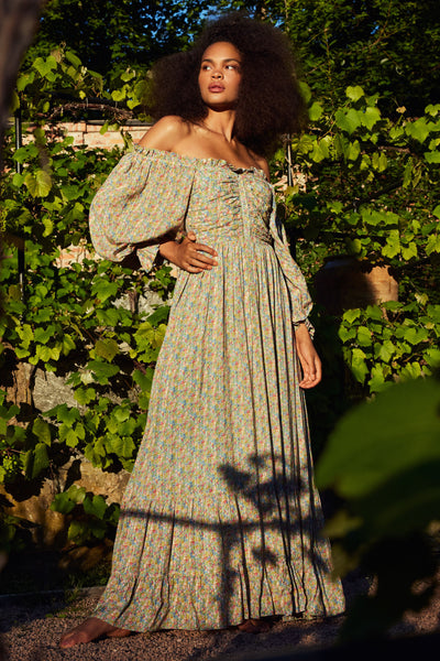 Boho Maxi Dress - Petite Flowers