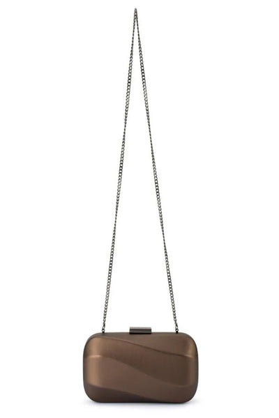 Caroline Wavy Clutch - Bronze