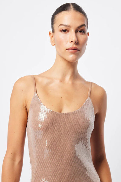 Celestial Sequin Maxi Dress - Neutral SIZE M/10 ONLY