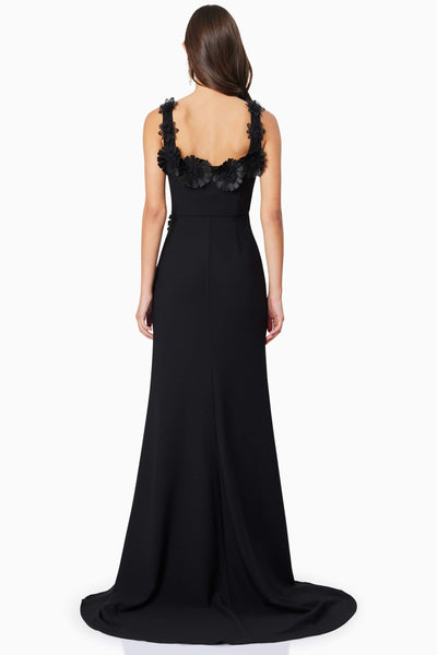 Charlotte 3D Flower Gown - Black SIZE M/10 ONLY