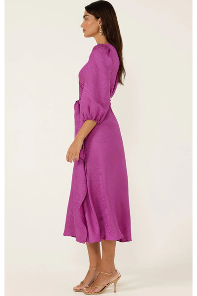 Chateau Wrap Dress - Magenta