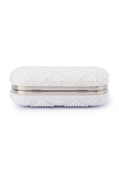 Claire Faux Pearl Clutch