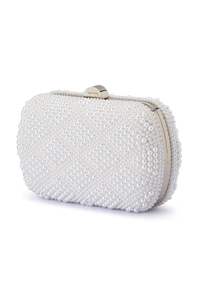 Claire Faux Pearl Clutch