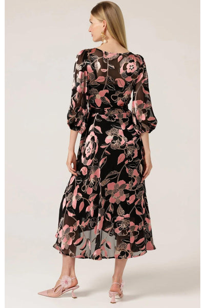 Dawn Peach Silk Wrap Dress SIZE 8 ONLY