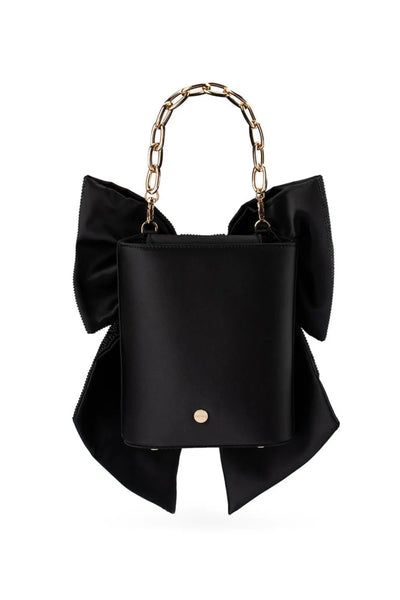 Drew Crystal Bow Bag - Black