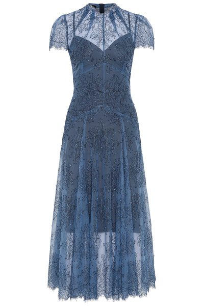 Elsa Lace Midi Dress - Cornflower Blue