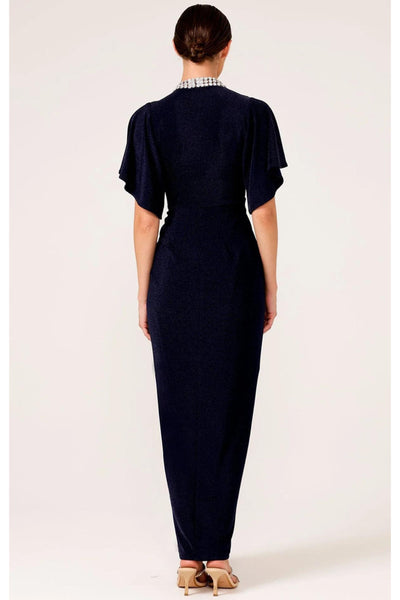 Emporium Maxi Dress - Navy Lurex