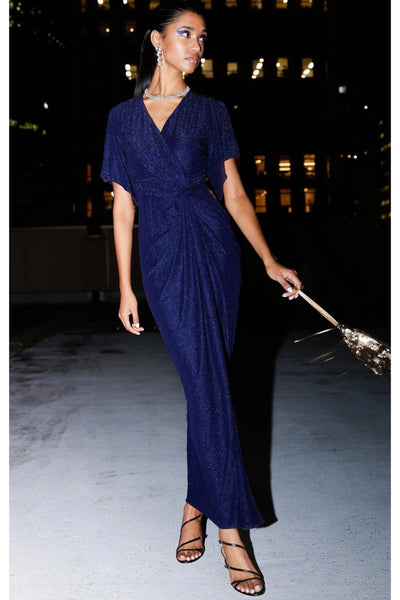Emporium Maxi Dress - Navy Lurex