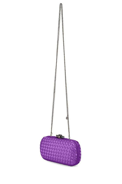 Evelyn Woven Clutch - Royal Purple