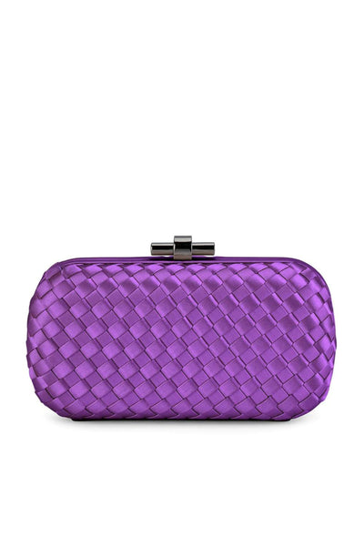 Evelyn Woven Clutch - Royal Purple
