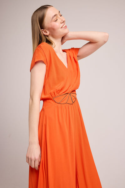 Fayence Midi Dress - Orange