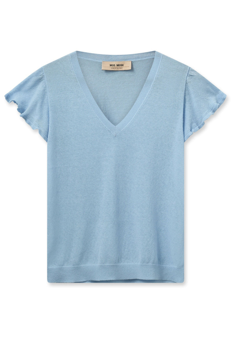 Mmtaci 3 4 V Neck Knit 168770 Cashmere Blue Mos Mosh main image 1