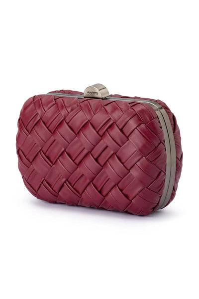 Haven Woven Clutch - Burgundy