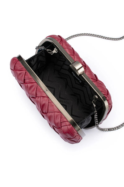 Haven Woven Clutch - Burgundy