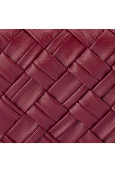 Haven Woven Clutch - Burgundy
