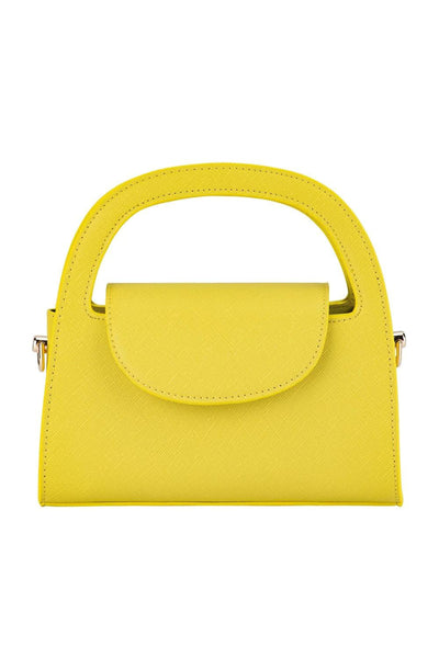 Ivy Curved Handle Bag - Chartreuse