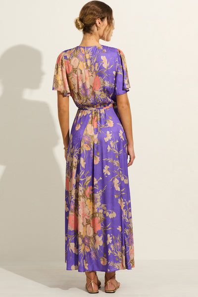 Kirby Wrap Maxi Dress - Purple