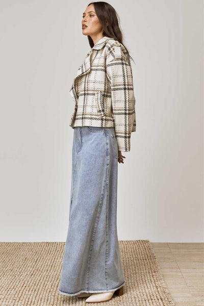 Legacy Jacket - Creme Based Check SIZE 14/16 ONLY