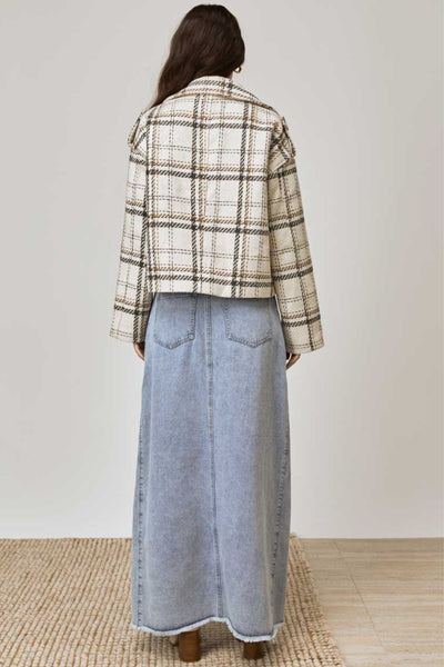 Legacy Jacket - Creme Based Check SIZE 14/16 ONLY