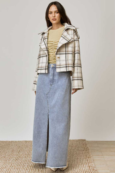 Legacy Jacket - Creme Based Check SIZE 14/16 ONLY