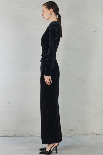 Lucia Velvet Gown - Black