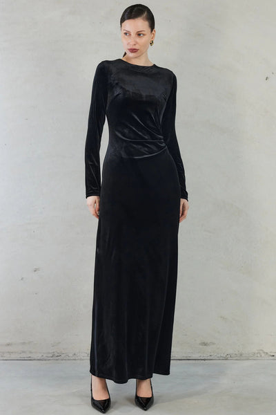 Lucia Velvet Gown - Black