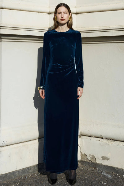Lucia Velvet Gown - Navy