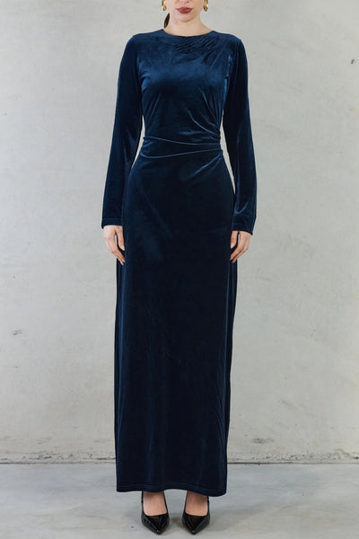Lucia Velvet Gown - Navy