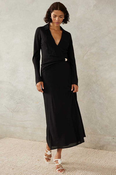 Marseille Midi Dress- Black