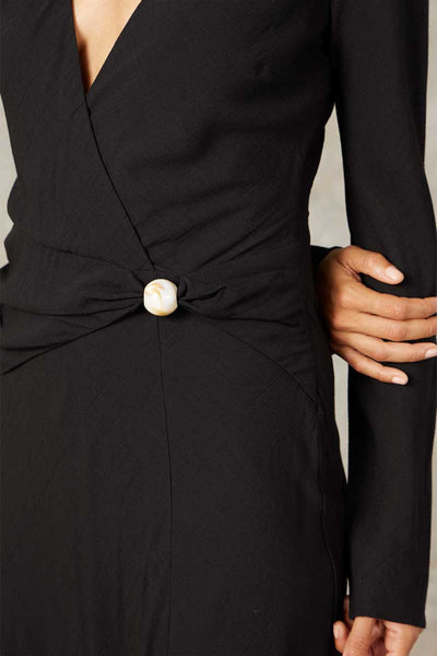 Marseille Midi Dress- Black