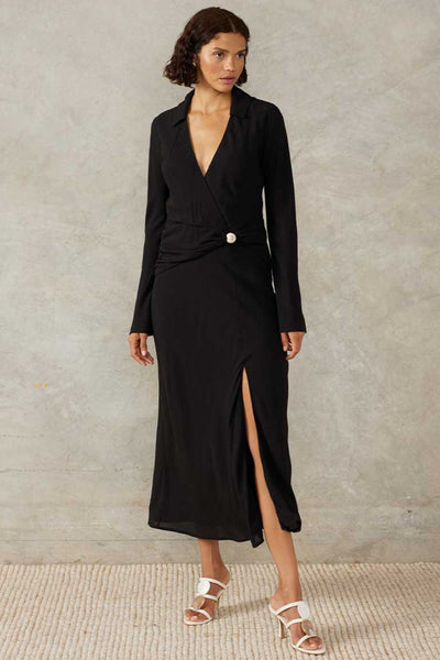 Marseille Midi Dress- Black