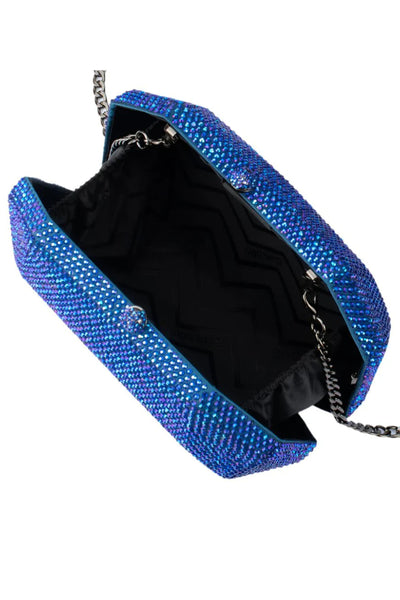 Matty Crystal Clutch - Blue