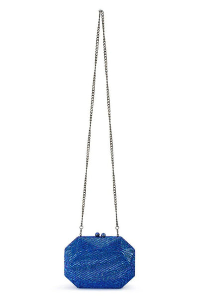 Matty Crystal Clutch - Blue
