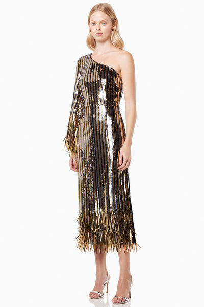Mezzanine Gown - Gold Black Sequin
