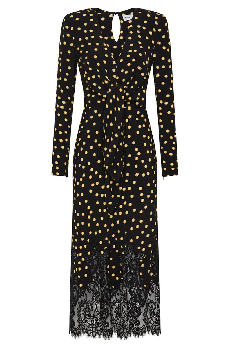 REBECCA VALLANCE STIOCKIST AUSTRALIA Millie Midi - Black/Yellow