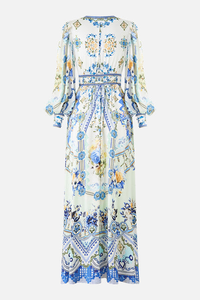 My Homespun Heart Shaped Waistband Dress With Gathered Sleeves